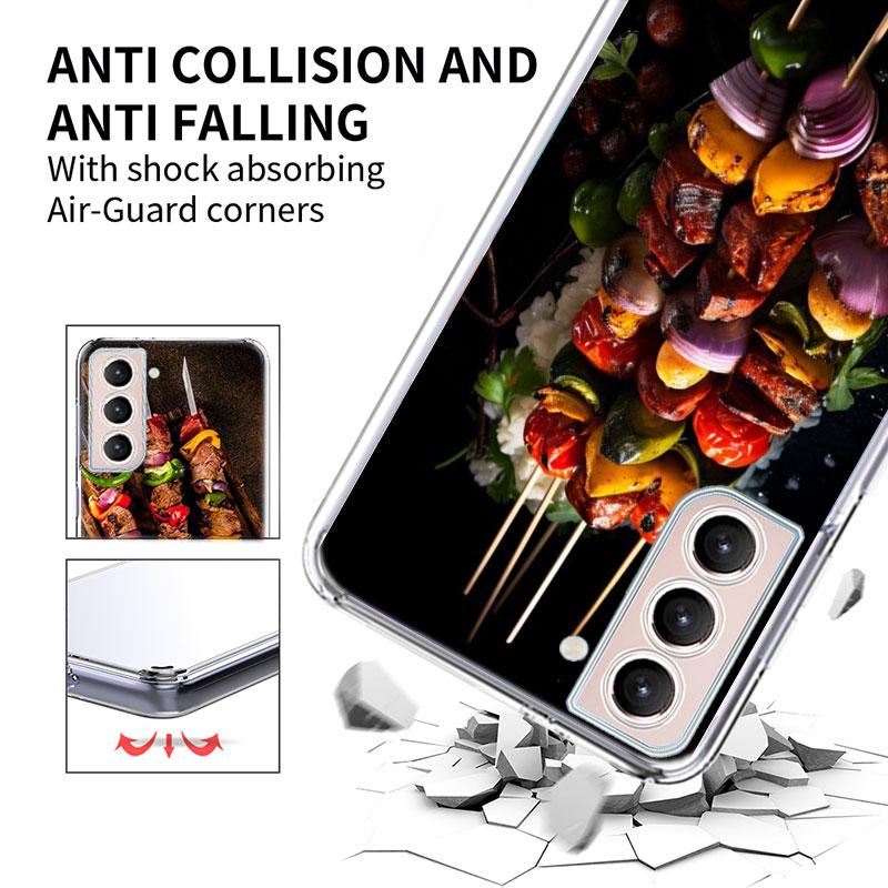 Barbecue and Grilled Meat BBQ Phone Case for Samsung A16 A17 A26 A36 A56 A57 A55 A54 A37 A15 A25 A35 A14 A24 A34 Galaxy Note 20