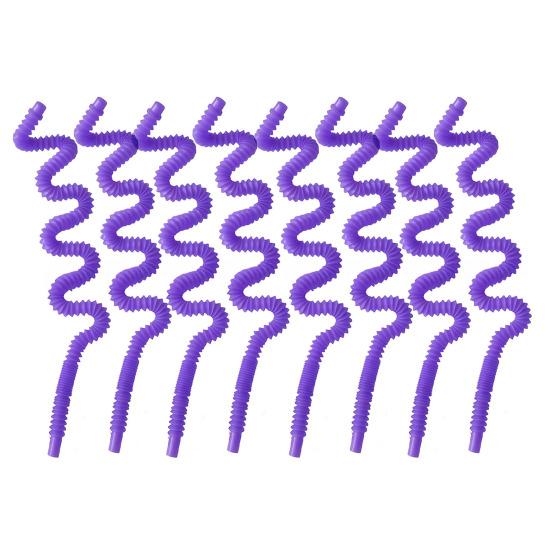 Renkli Spiral Bükülebilir Pipetler 6mm Yeniden Kullanılabilir Gıda Sınıfı Plastik Pipet Doğum Günü Partisi Ev Seyahat İçin Esnek İçme Pipetleri