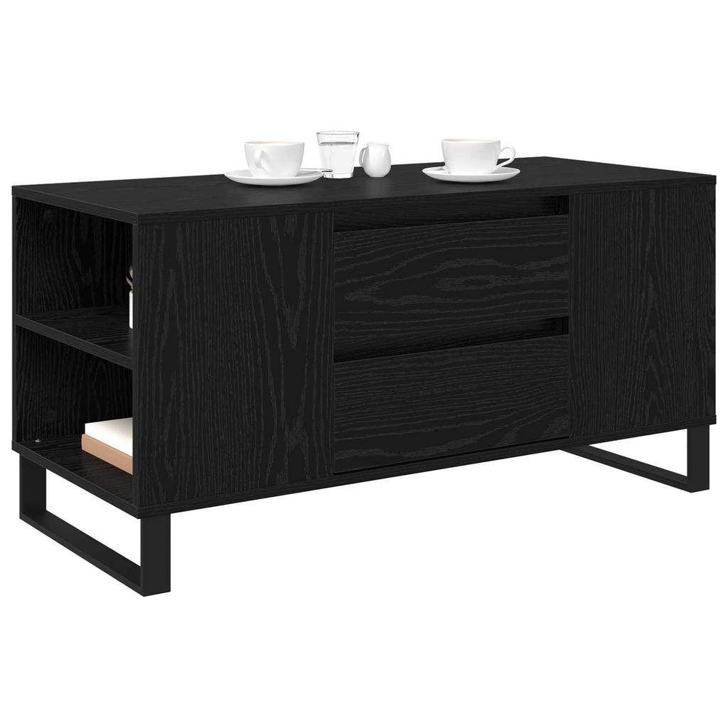 Coffee Table Black Oak Effect 102 x 44.5 x 50 cm