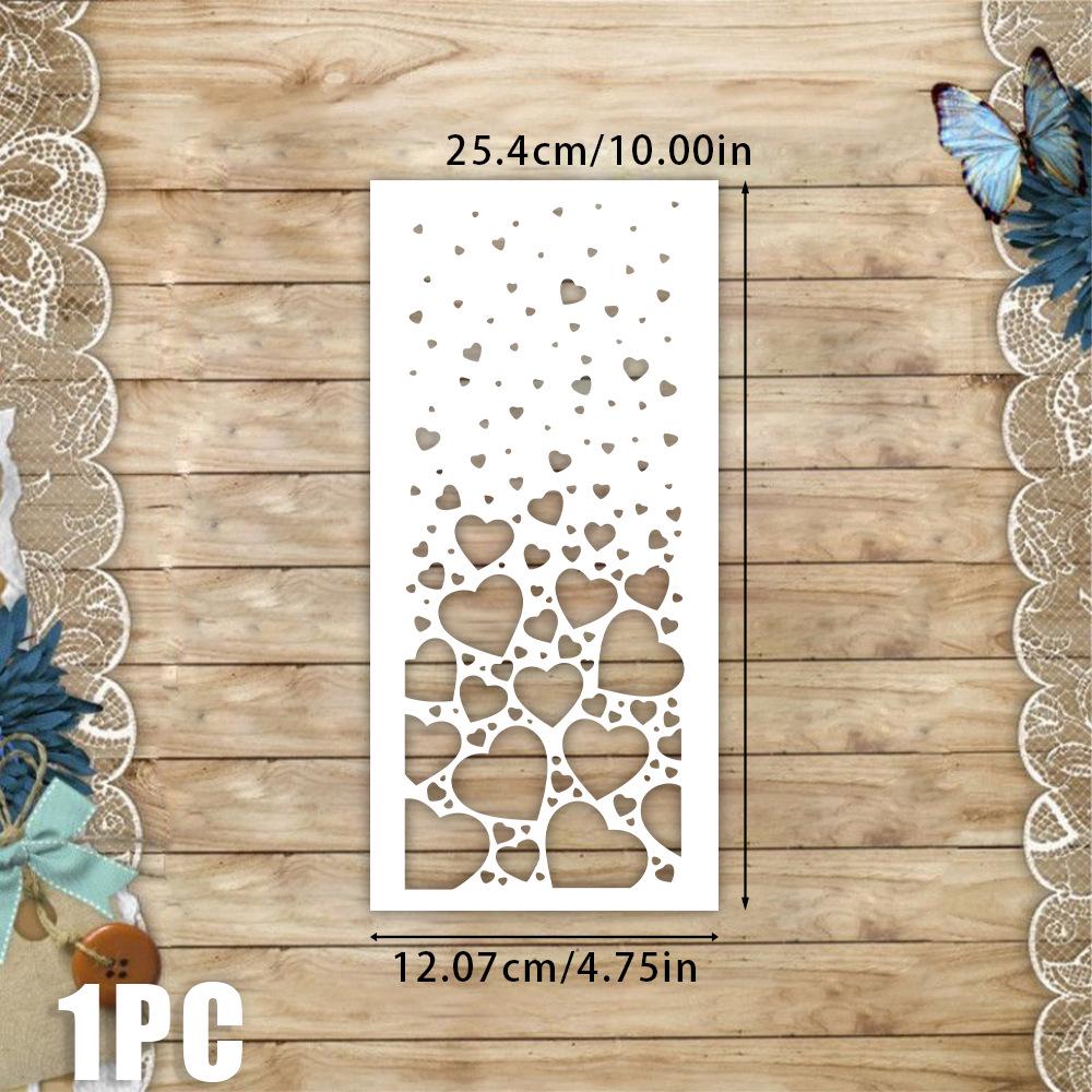 Love Pattern Drawing Stencil: PET Material for Journal Decoration & Spray Painting