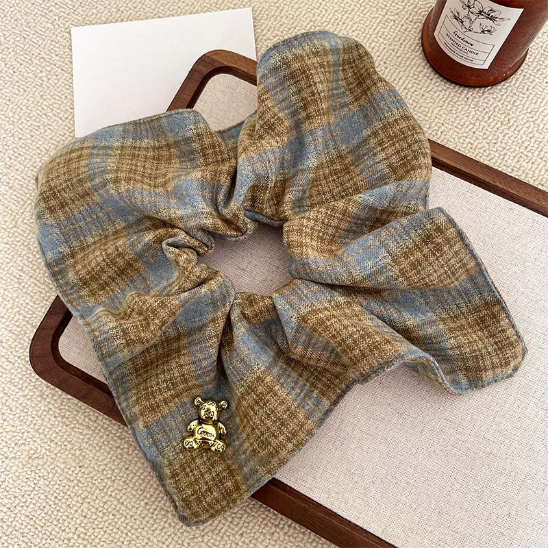 

Дондэмун ретро клетчатый квадратный шарф резинка для волос женская высококачественная резинка личность мода веревка для волос на затылок аксессуары для волос