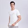 MONTAGUT Men's Faux Layered Breathable Embroidered Short Sleeve T-Shirt