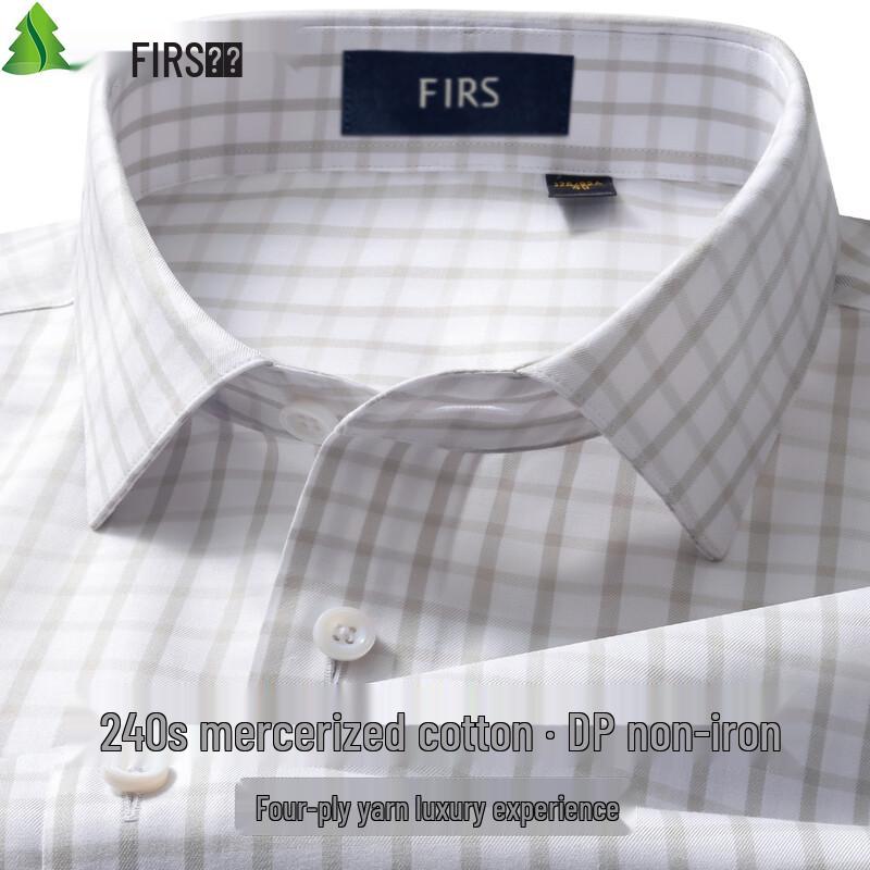 FIRS Men's 240TC Pure Cotton Non-Iron Long-Sleeve Shirt