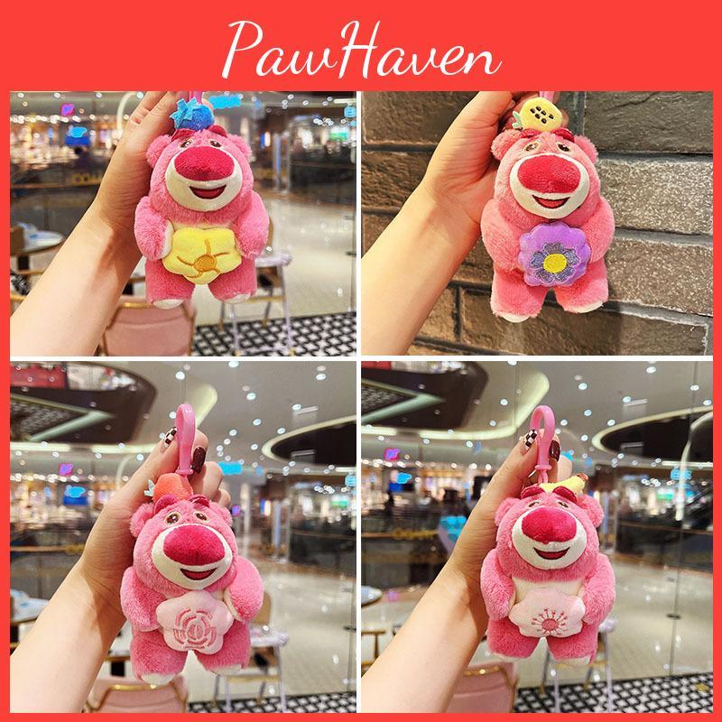 Cute Bear Flower Doll Pendant Plush Couple Toy Mini Accessory Wholesale
