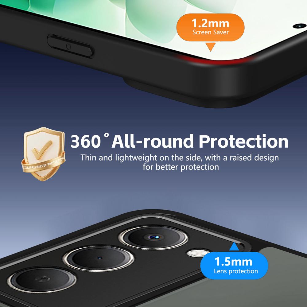 KEYSION 360° Rotating Ring Stand Magnetic Phone Case for Redmi 15 5G 169.5mm Matte Translucent Shockproof Cover for Xiaomi POCO M8s 5G