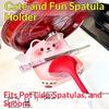 1Pcs Abs Lid Holder Bear Shape Design Countertop Mount Kitchen Counter Organizer Creative Multi-Functional Storage