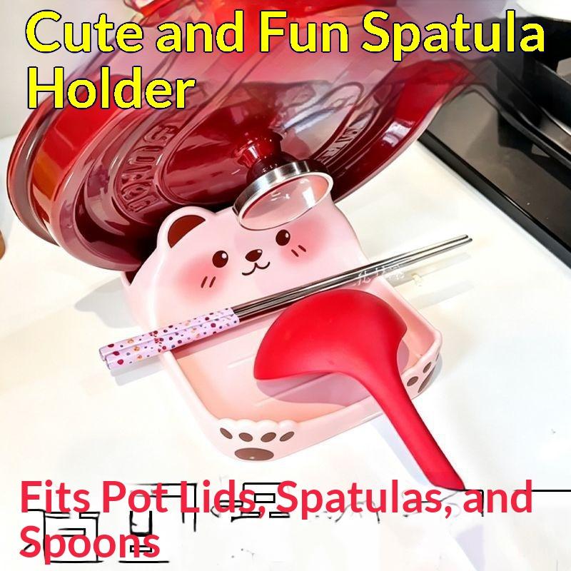 1Pcs Abs Lid Holder Bear Shape Design Countertop Mount Kitchen Counter Organizer Creative Multi-Functional Storage