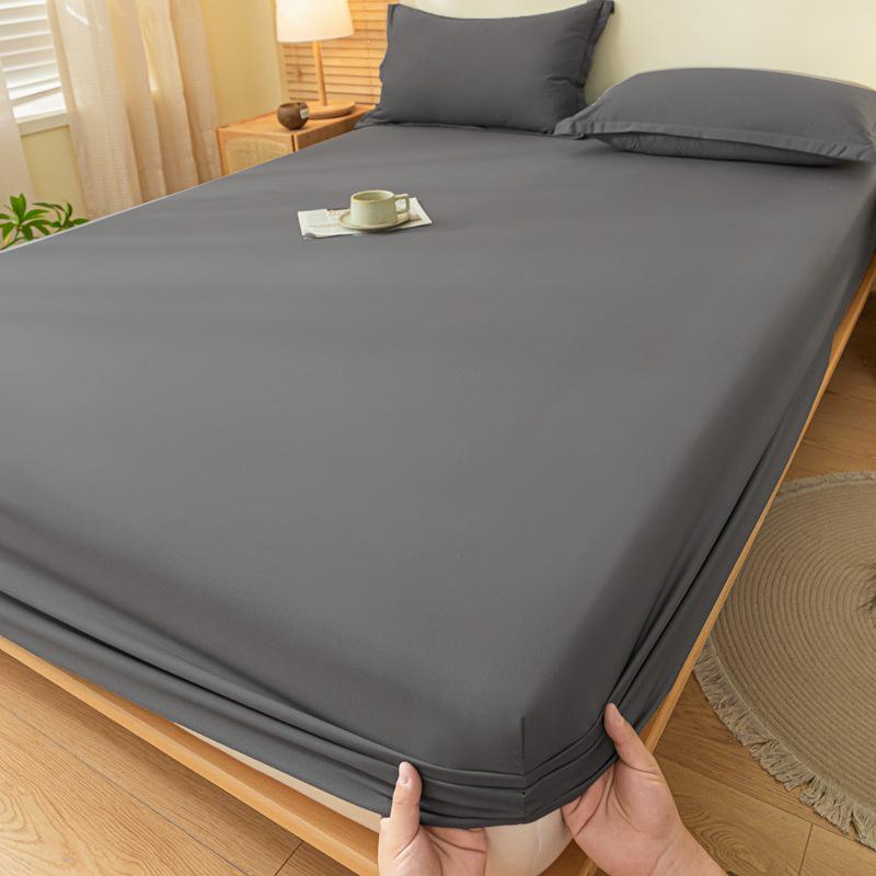 Class A Washed Cotton Non-Slip Fitted Sheet - Soft, Breathable, and Comfortable for Naked Sleep