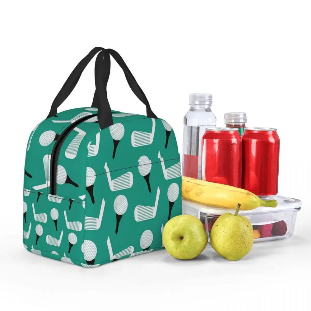 Golf Ball Pattern Insulated Lunch Bag for Women Office Cooler Thermal Food Box Tote Portable Lunch Boxes Container