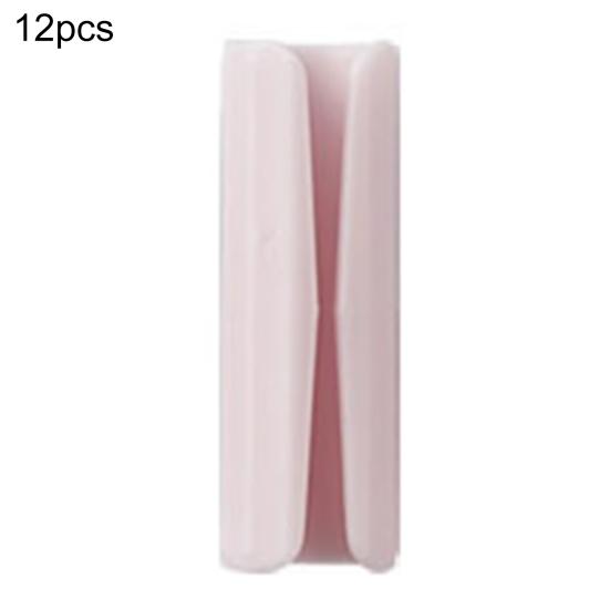 

12Pcs Plastic Clips Small Lightweight Portable Bed Sheet Clips Quilt Bed Cover Grippers for Bedding рожевий
