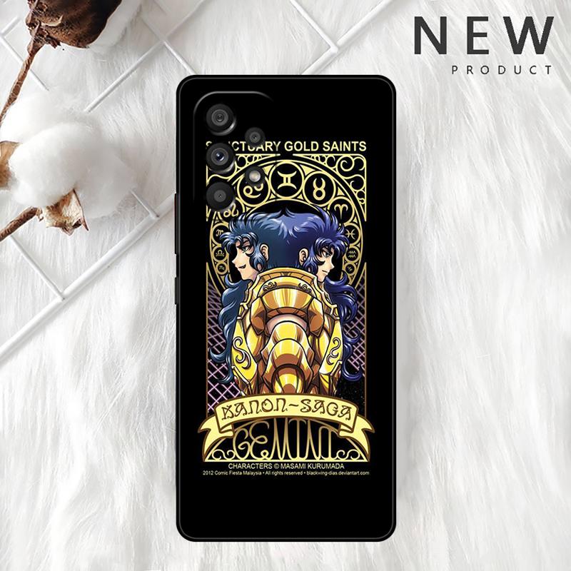 Anime Saint Seiya Logo Case For Samsung Galaxy A54 A52 A14 5G A53 A12 A13 A71 A23 A34 A33 A21s Phone Cover