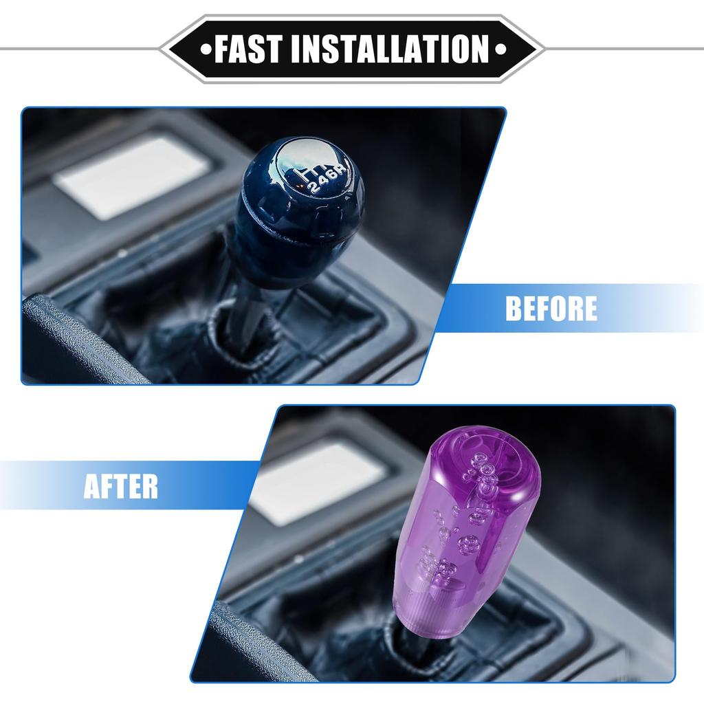 A ABSOPRO Gear Shift Knob Stick Fake Crystal Bubble Gear Shifter for Manual Transmission