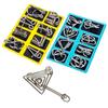 8Pcs/Set Metal Montessori Puzzle Wire IQ Mind Brain Teaser Puzzles Adults Interactive Game Reliever Educational Toys