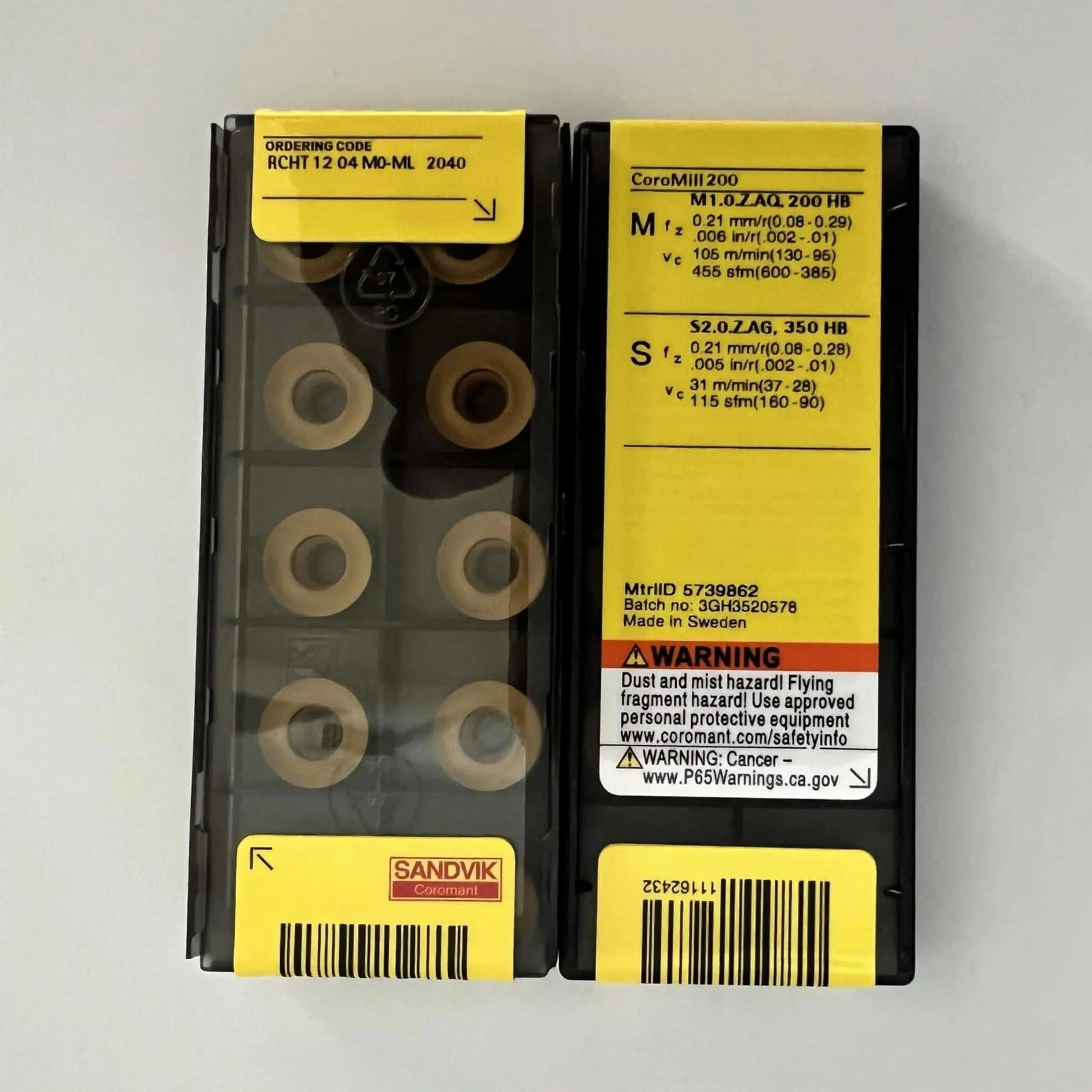 

Original Sandvik / RCHT1204M0-ML 2040 / CNC lathe carbide blade 10 PCS