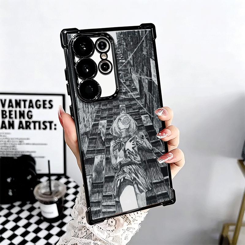 Ultimate Perspective Anime Soft Phone Case For Samsung Galaxy S26 Ultra S25 Edge S24 FE S23 Plus S22 S21 + S20 Plating Anti-Fall