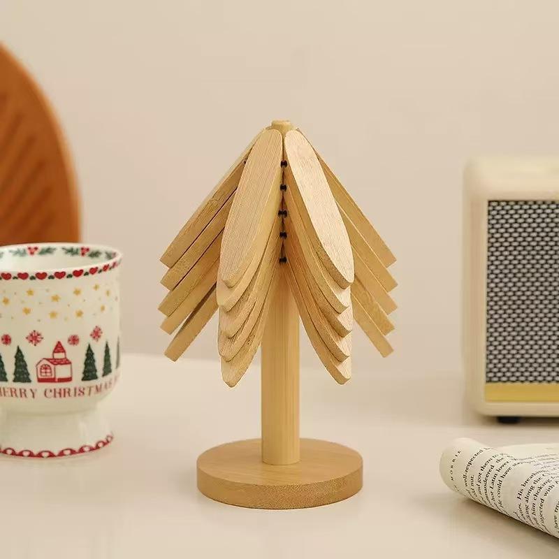 

Подставка из массива дерева для защиты от тепла, предотвращающая ошпаривание, термостойкая подставка для стола Bamboo Wood Color