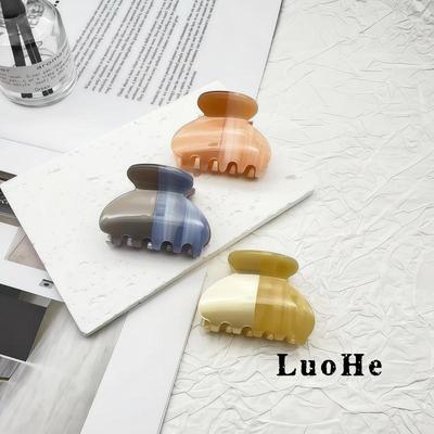 Luohe Korean Style High-End Small Claw Sweet Temperament Hair Clip for Women - Exquisite Half-Up Shark Hair Accessory