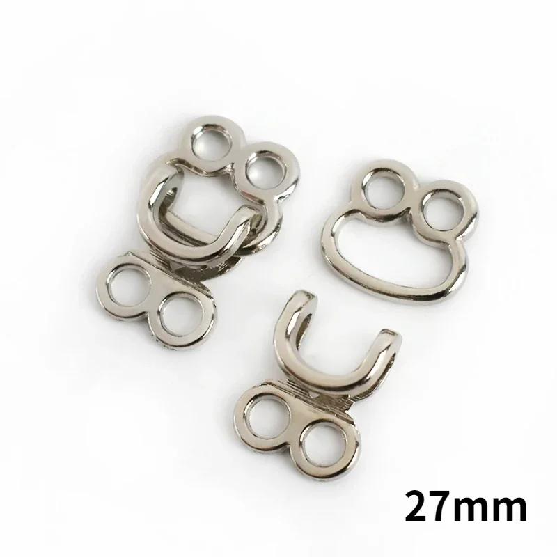 20Sets 18-27mm Metal Invisible Garment Hook Jeans Pants Skirts Adjust Clasp Decoration Buttons DIY Sewing Crafts Accessories