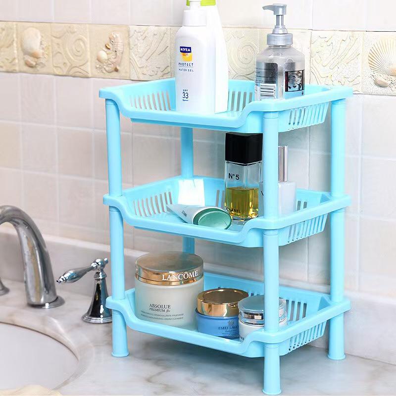Scaffale multi-livello per organizzazione in cucina, bagno e sulla scrivania