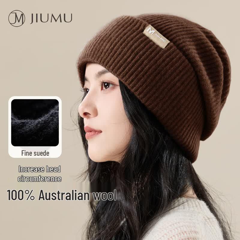 JIUMU Women s Pure Wool Winter Knit Beanie