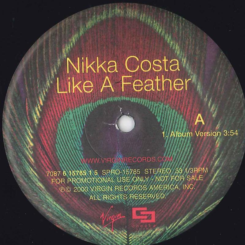 12inch Record NIKKA COSTA Like A Feather VIRGIN 2000 Unknown Rap HipHopRB Used