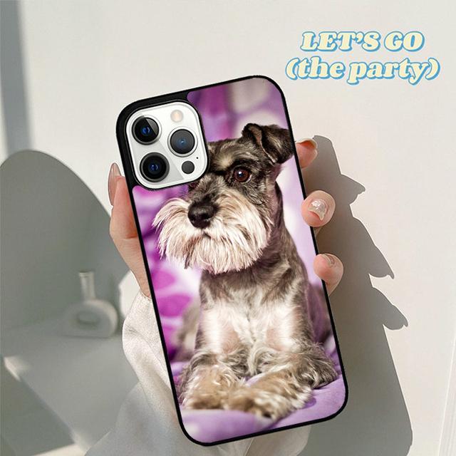 Autumu Miniature schnauzer puppy dog Phone Case Cover for iPhone 17 Air 16 16e 15 12 11 13 14 Pro Max Plus Coque
