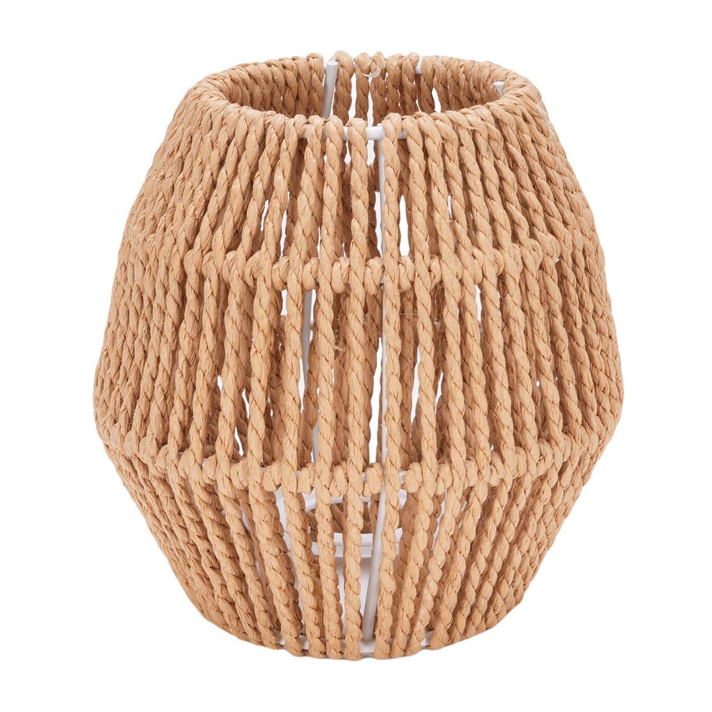 Paper Rope Lamp Shade Compatible with E27 E14 Base Decorative Woven Lampshade for Home Hotel Coffee Shop