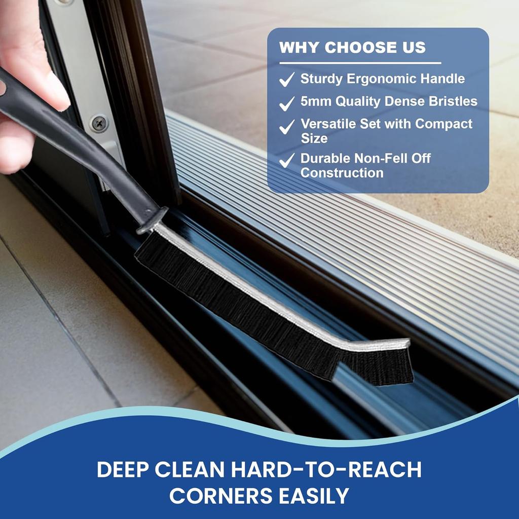 7Pcs Crevice Cleaning Brush, Multifunctional Cleaning Brush Scrub Brush,Toilet Brush,Used in Narrow Corner Tight Spaces,Hard Bristle Grout Brush for