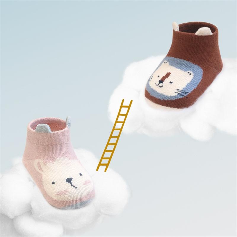 Newborn Baby Autumn Casual Infant's Home Anti Slip Cotton Toddler Cartoon Floor Socks