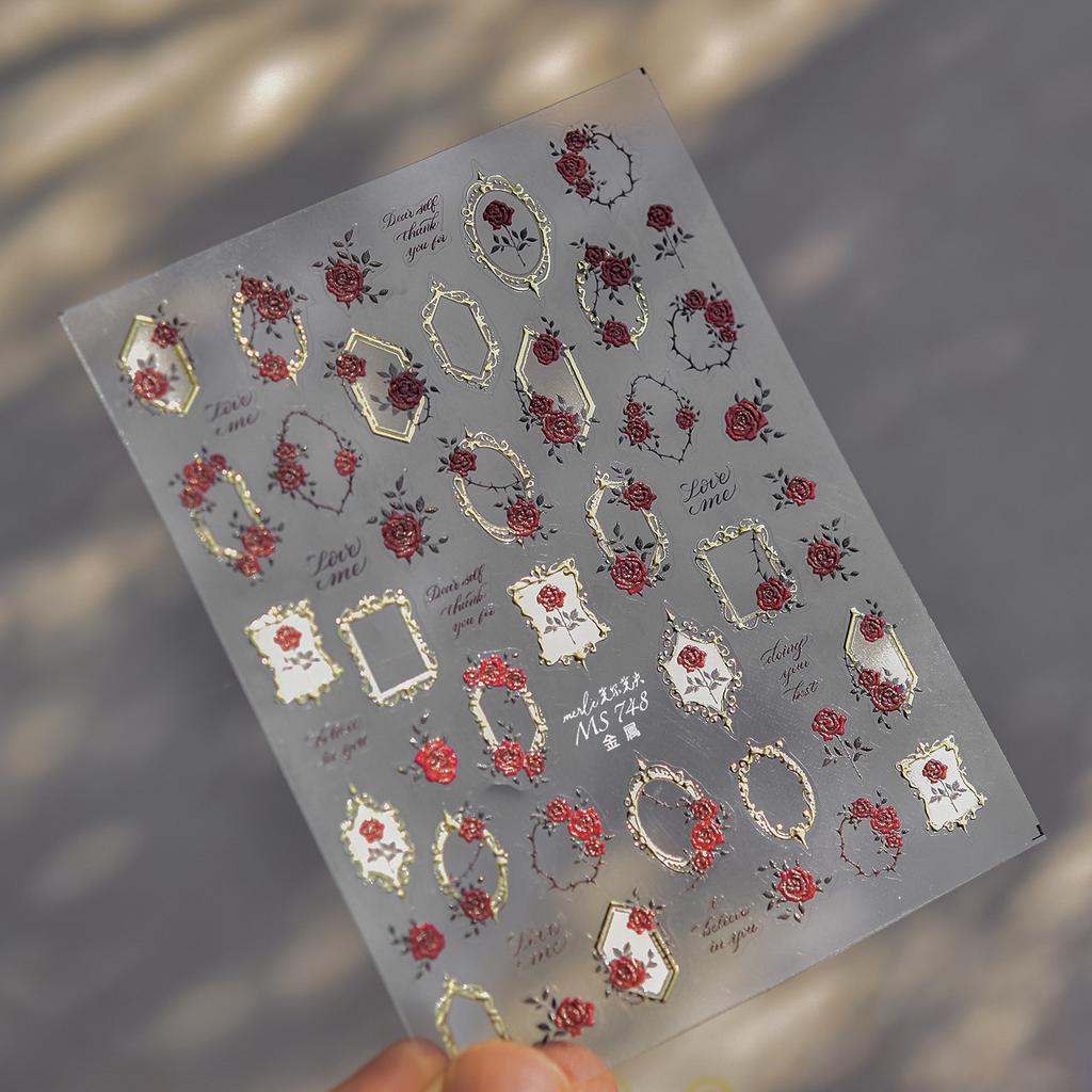 1pcs 5D Elegant White Daisy Nail Art Stickers Flower Adhesive Nail Decorations Decals DIY Manicure Accessories
