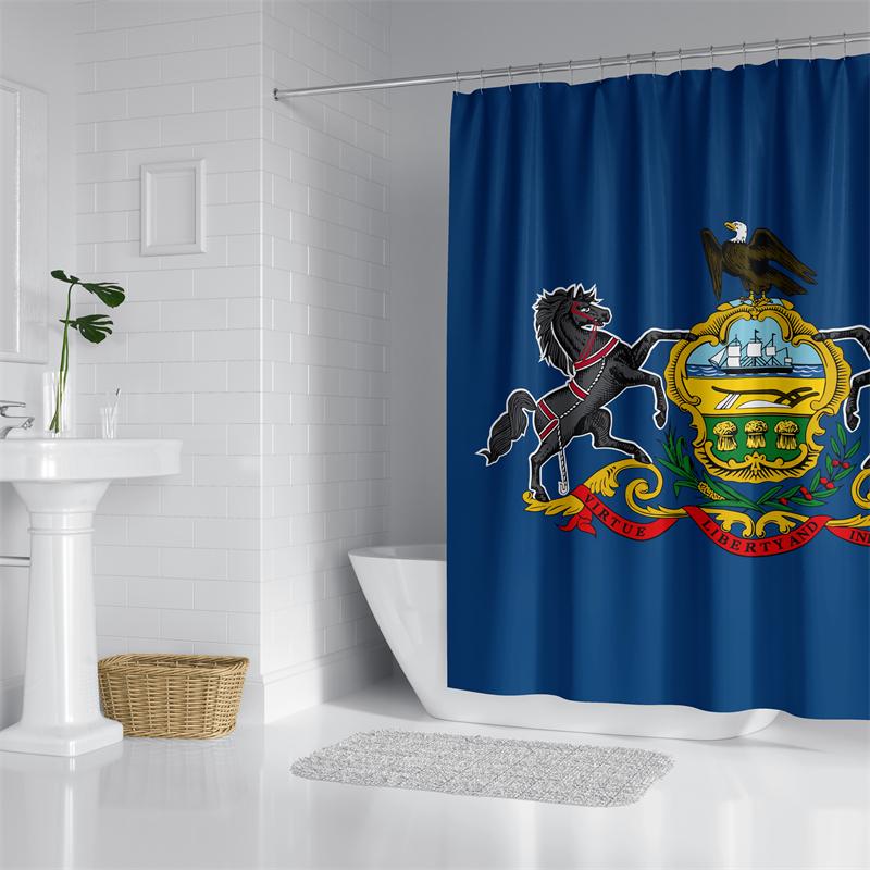 

Aertemisi Pennsylvania Shower Curtain Set With Grommets And Hooks For Bathroom Decor W60H190(CM)-1 Pcs