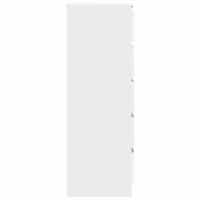 Commode Armoire de chambre - mango - Blanc 60x36x103 cm - Bois d'ingénierie M179