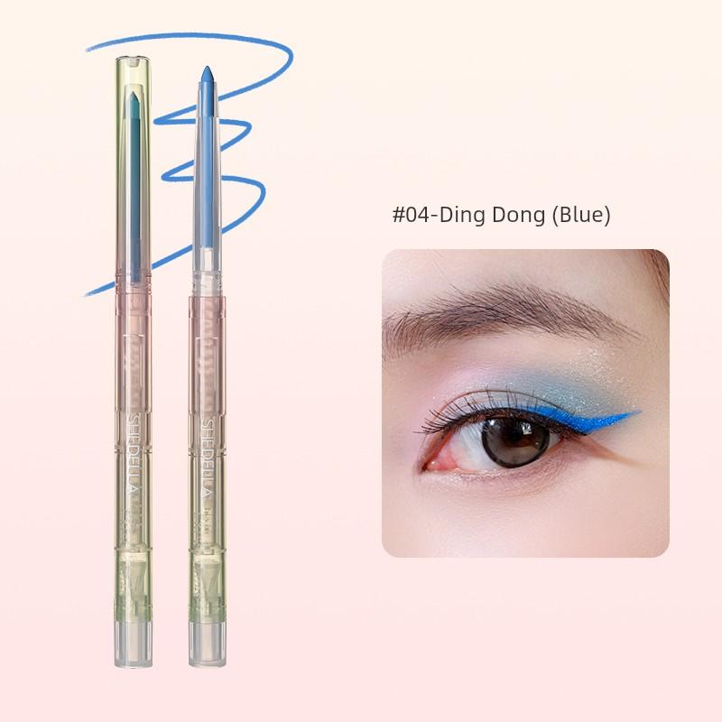 SHEDELLA Eyeliner Waterproof Long-Lasting Smudge-Free Eye Shadow Pen Student Novice Pink Purple Green 2 Pieces