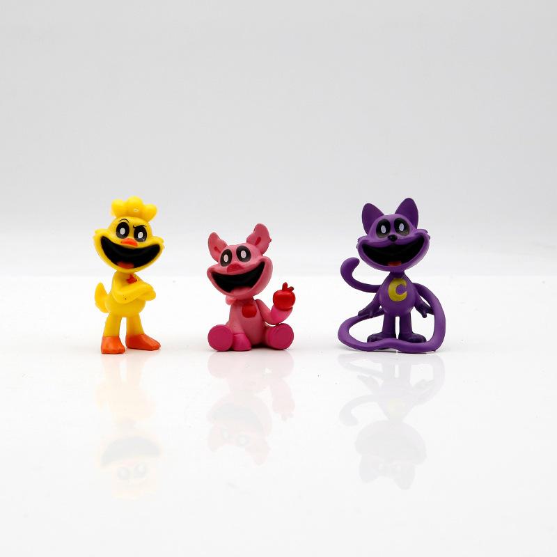 Horror Smile Small Animal Figure Doll Sleepy Cat Monster Game Merchandise Toy Model Ornament