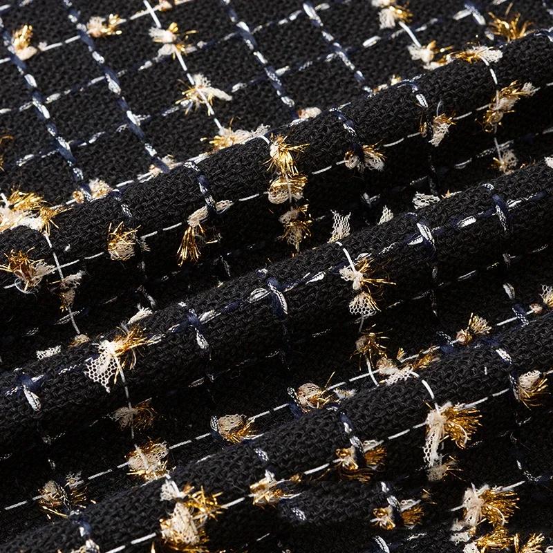 150cmx50cm Small Fragrance Woolen Cloth Fabric High-end Thick Woolen Tweed Vest Suit Coat Dress Skirt DIY Apparel Sewing Fabric