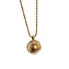 Simple round beads champagne gold pendant necklace new fashion and high-end pearl earrings for women banquet jewelry sets