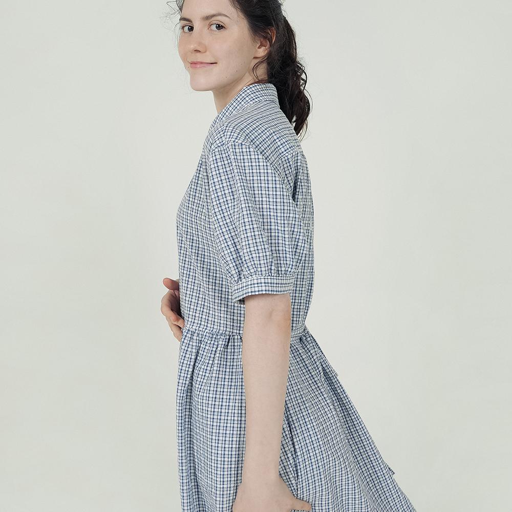 Chikita Shirt Dress Sleeveless + Belt (Check) Blue 252205Cbl