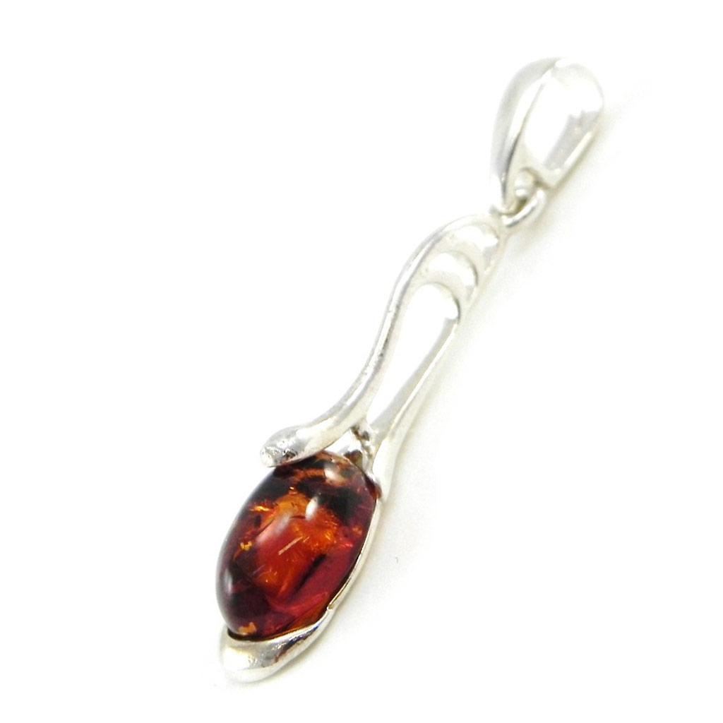Les Trésors De Lily [I8952] - Silver Pendant 'Inspiration' Amber