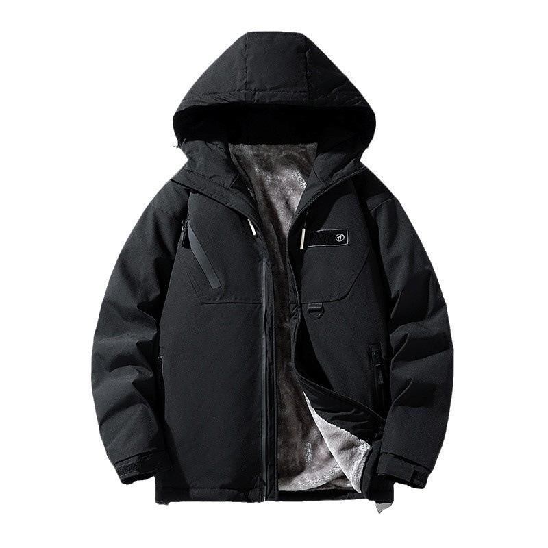 Fleece verdickt Herbst und Winter Herrenjacke Herren Kapuzenjacke Große Größe Hochwertige Jacke Herren