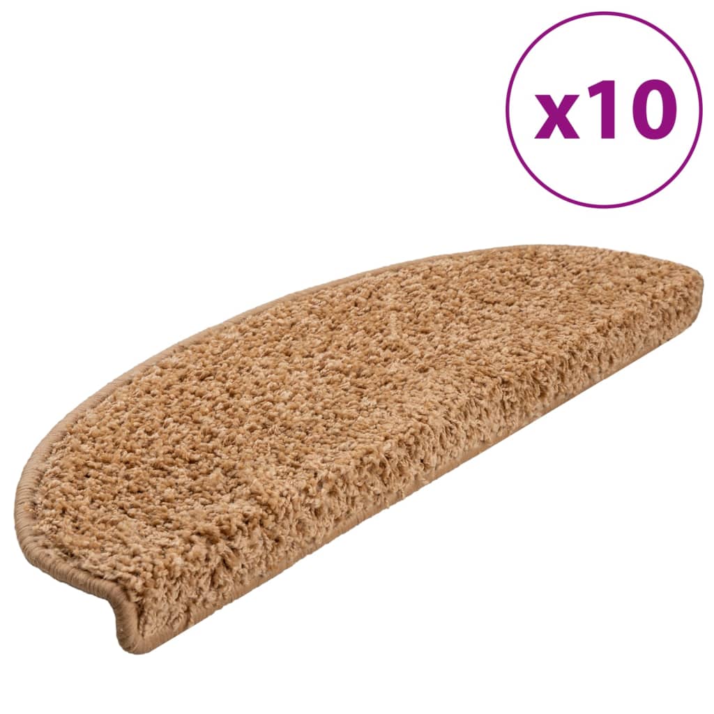 Vidaxl Nakładki Na Schody, 10 Szt., 65X21X4 Cm, Beżowe