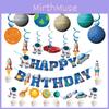 Space-themed Party Decorations Spiral Hangings, Flags, Cake Toppers, Wholesale Customization