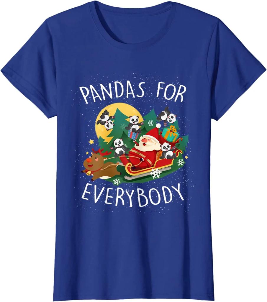 Pandas for Everybody Christmas Panda Lover gift TShirt 100 Cotton ONeck Summer Short Sleeve Casual Mens Tshirt Size S3XL