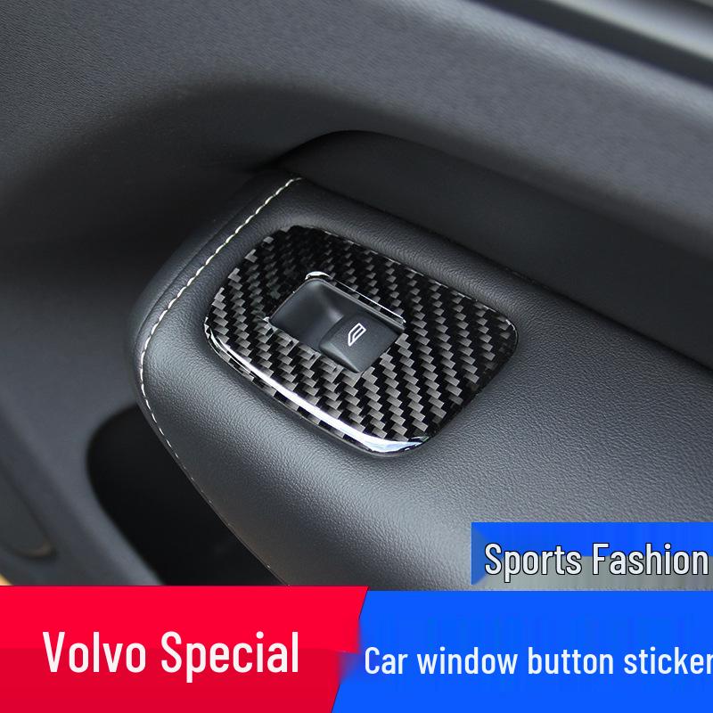Adesivo in Fibra di Carbonio per Pulsanti Finestrini Volvo XC60/S60/V60