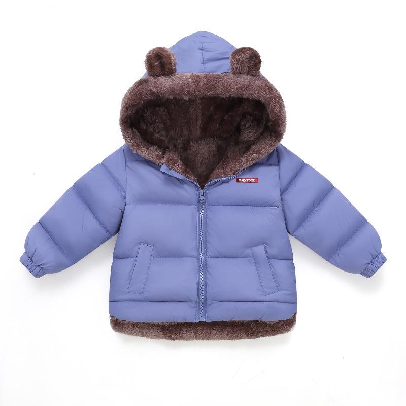 Autumn and Winter New Children's Down Cotton Clothes, Boys and Girls, Medium and Small Children's Cotton Clothes, and Fleece Warm Cotton Jackets