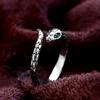 BEIER 2023 New Vintage Stainless Steel Snake Ring With Green Eyes Cool Animal Women's Ring Special Jewelry Wholesale Gift