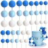 20pcs Colorful Balls Cake Topper for Wedding Birthday Party Cake DIY Decoration Mini Balloons Cupcake Insert Sticks Baby Shower