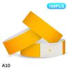 100Pcs Vip Neon Paper Bracelets Fluorescent Waterproof Disposable Bracelets Tamper-Proof For Parties, Music Festivals & Events