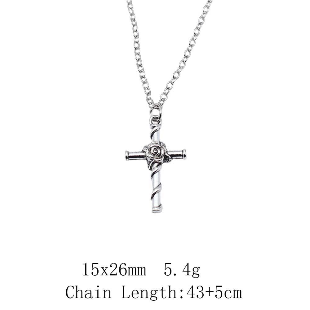 Birthday Gifts Boho Necklace Cross Skull Necklace On The Neck 43cm Chain Women's Bag Long Necklace