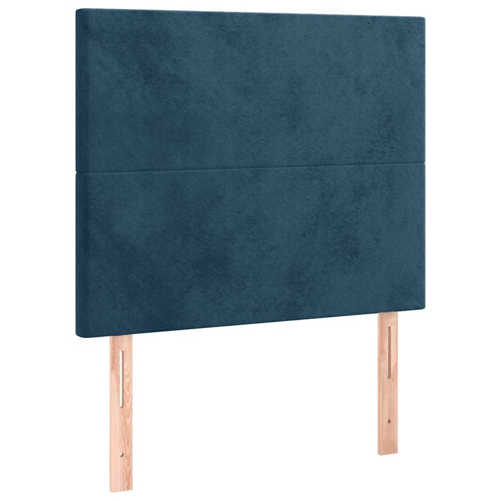 Bed Frame without Mattress Dark Blue 120 x 200 cm Velvet