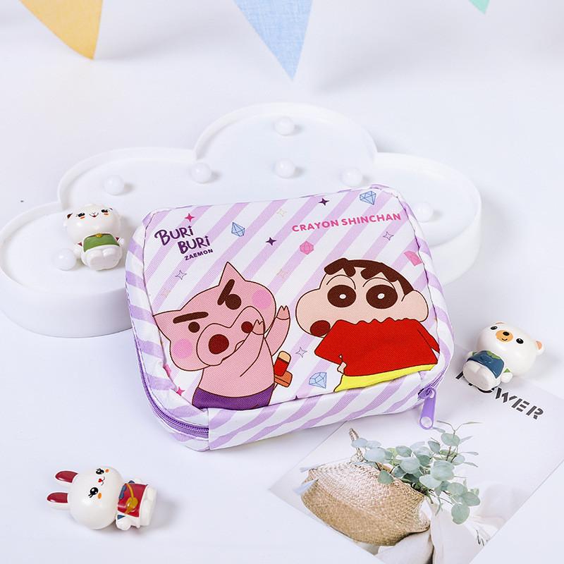 Shin Chan Crayon Compact Personal Care Bags Oxford Fabric Girl Travel Storage